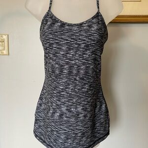 Lululemon Athletica Black and Gray Fitted Tank